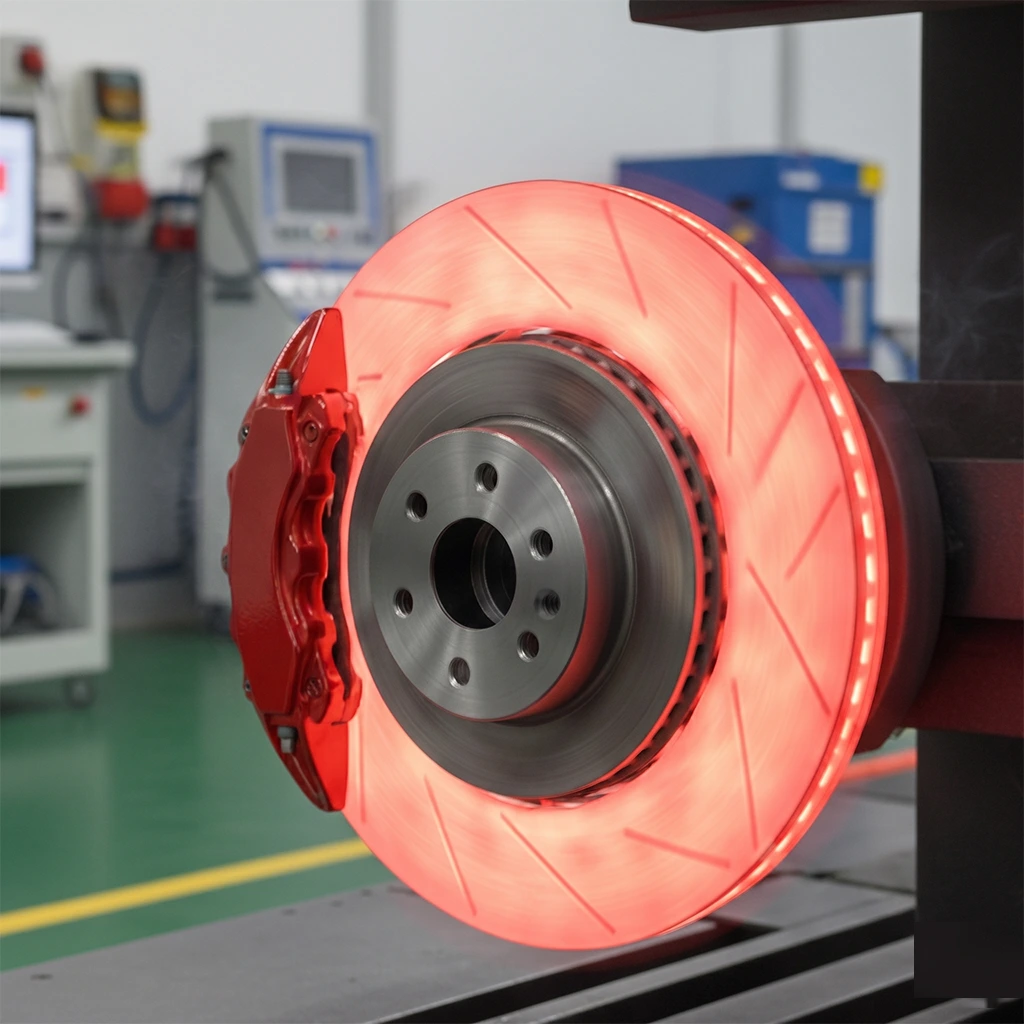 Brake rotor heat and stress testing